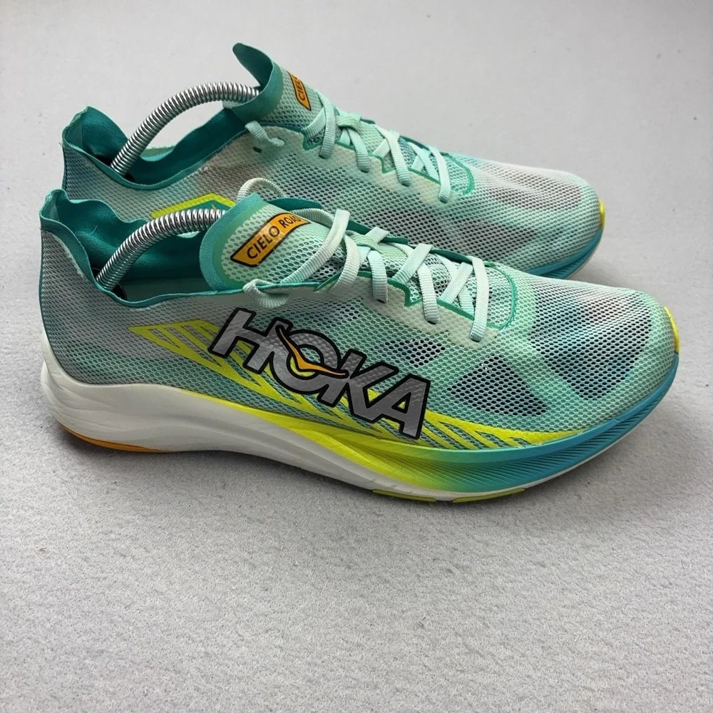 Hoka One One Cielo Road Running Shoes Mens Size 11 Green Racing 1143490 WCRM
